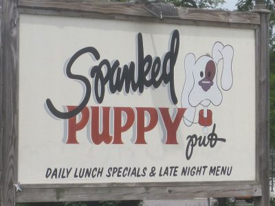 Spanked Puppy sign